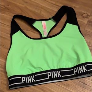 Neon green pink logo